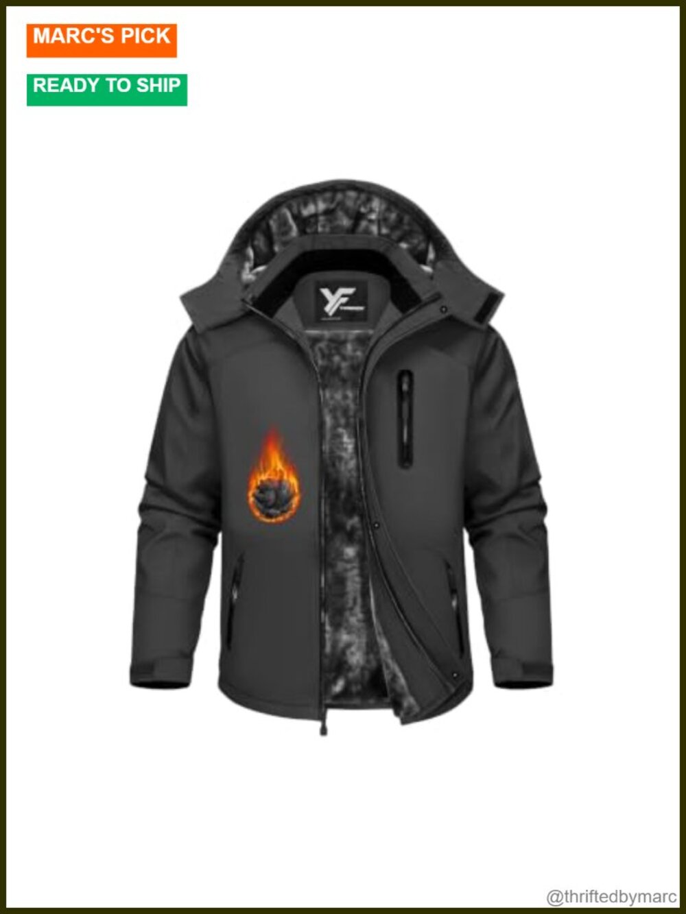 Men's Ski Snowboard Jacket Waterproof Windproof Fleece Lined Winter Coat